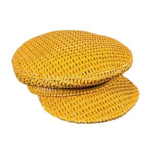 Lack of Color Mesa Riviera Cap Medium M‎ Woven Straw Baker Boy Newsboy Hat Brown